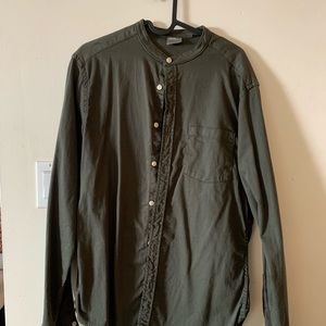 Two Button up shirts - Green and Plaid